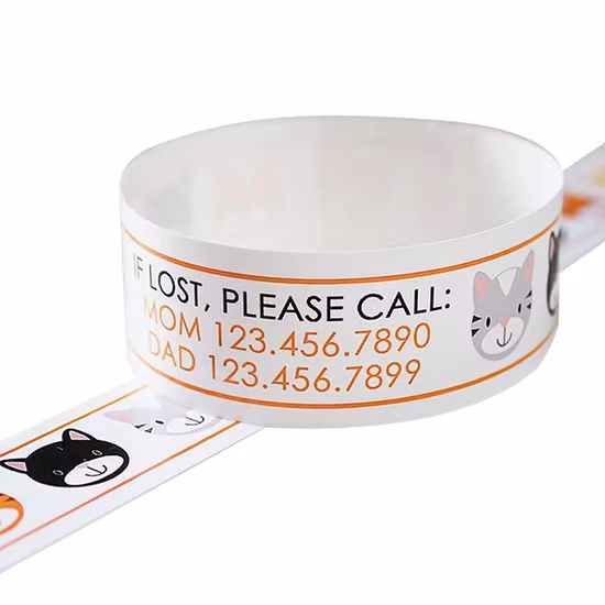 Band-Thermotransfer-RFID-Papierarmband für Drucker, beschreibbarer Chip, NFC-Kunststoffarmband, UHF-Chips, Thermo-Armband, Einweg-Armband