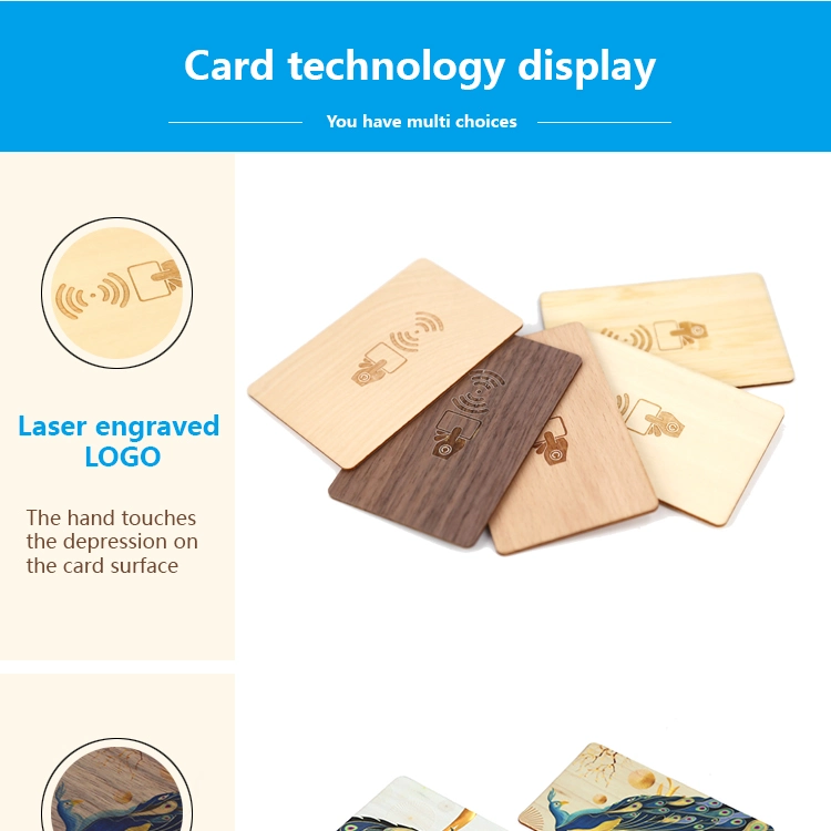 Eco-Friendly RFID Wooden Bamboo Card DESFire EV2 for Hotel