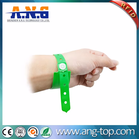 Adjustable Promotional Gift RFID Plastic PVC Vinyl Wristband
