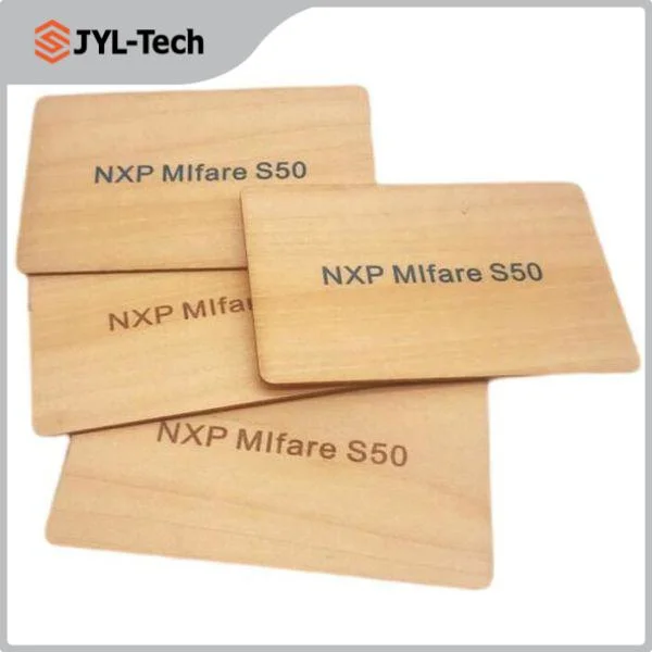 Free Sample 100% Recyclable NFC Wood Cards Smart RFID Wooden Card