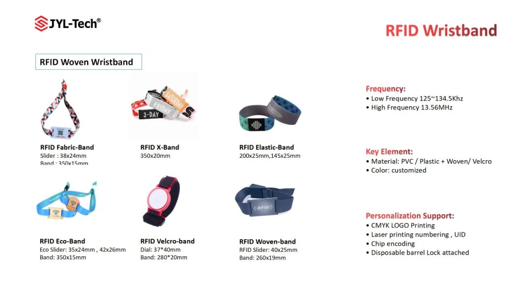 Custom Professional Waterproof 13.56MHz Disposable RFID NFC Silicone Wristband for Club and Event