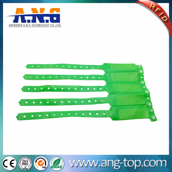Adjustable Promotional Gift RFID Plastic PVC Vinyl Wristband