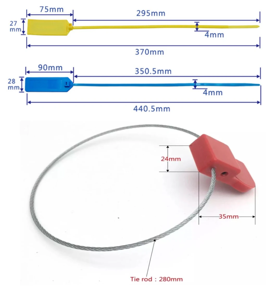 Industry Heavy Duty RFID Seal Zip Cable Tie Tag NFC Hf UHF RFID Seal Tag