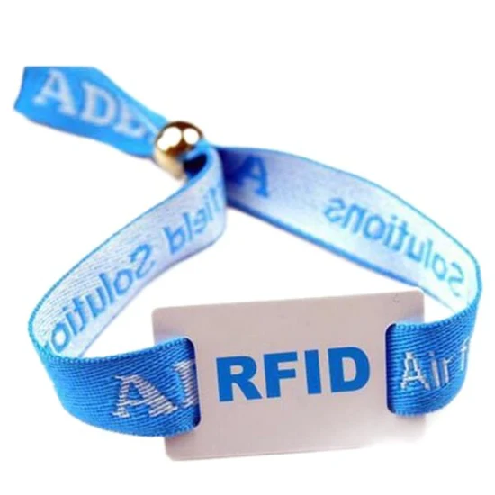 RFID-Armband aus gewebtem Nylon/Polyester mit Mini-RFID/NFC-Tag für die Zugangskontrolle