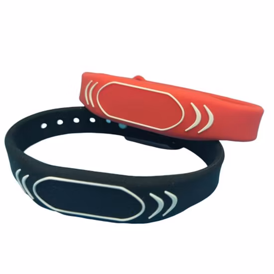 Heißer Verkauf OEM Bunte RFID NFC Armband Armband Wasserdichte 13,56 MHz Silikon Gummi Armband