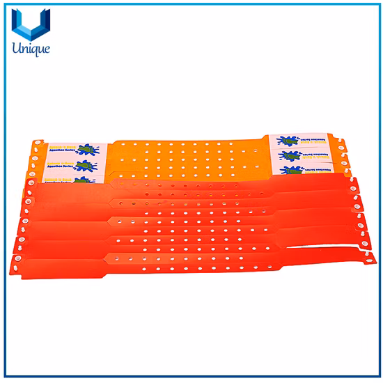 OEM-Zugangskontrollkarten-Weich-PVC-Armband, individuell gestaltete Einweg-Tyvek-Papierbänder