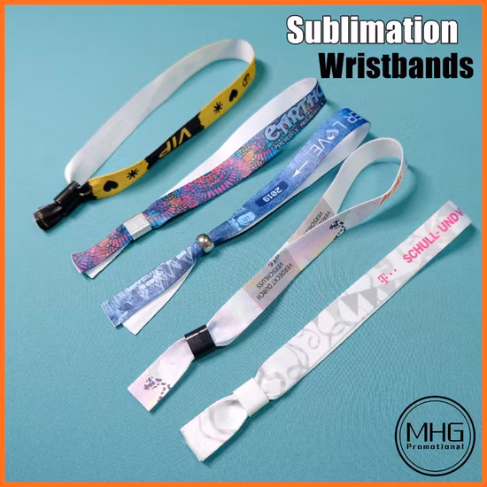 Einweg-Sublimationsarmband aus Polyestergewebe mit Seriennummer, RFID-Tags aus Kunststoff, RFID-Armband
