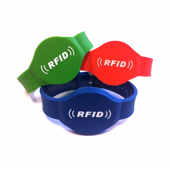 Großhandelspreis 13,56 MHz kundenspezifisches wasserdichtes Stoff-Silikon-RFID-Armband