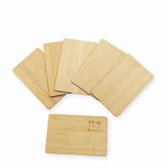 Kostenlose Probe 100 % recycelbarer NFC-Holzkarten Intelligente RFID-Holzkarte